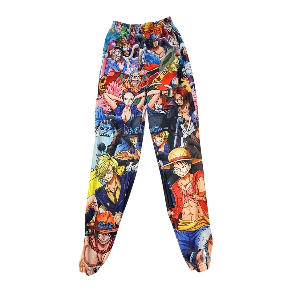 One Piece Anime All Over Print Kids Jogger Pants Luffy Sanji Ace Multi Color M